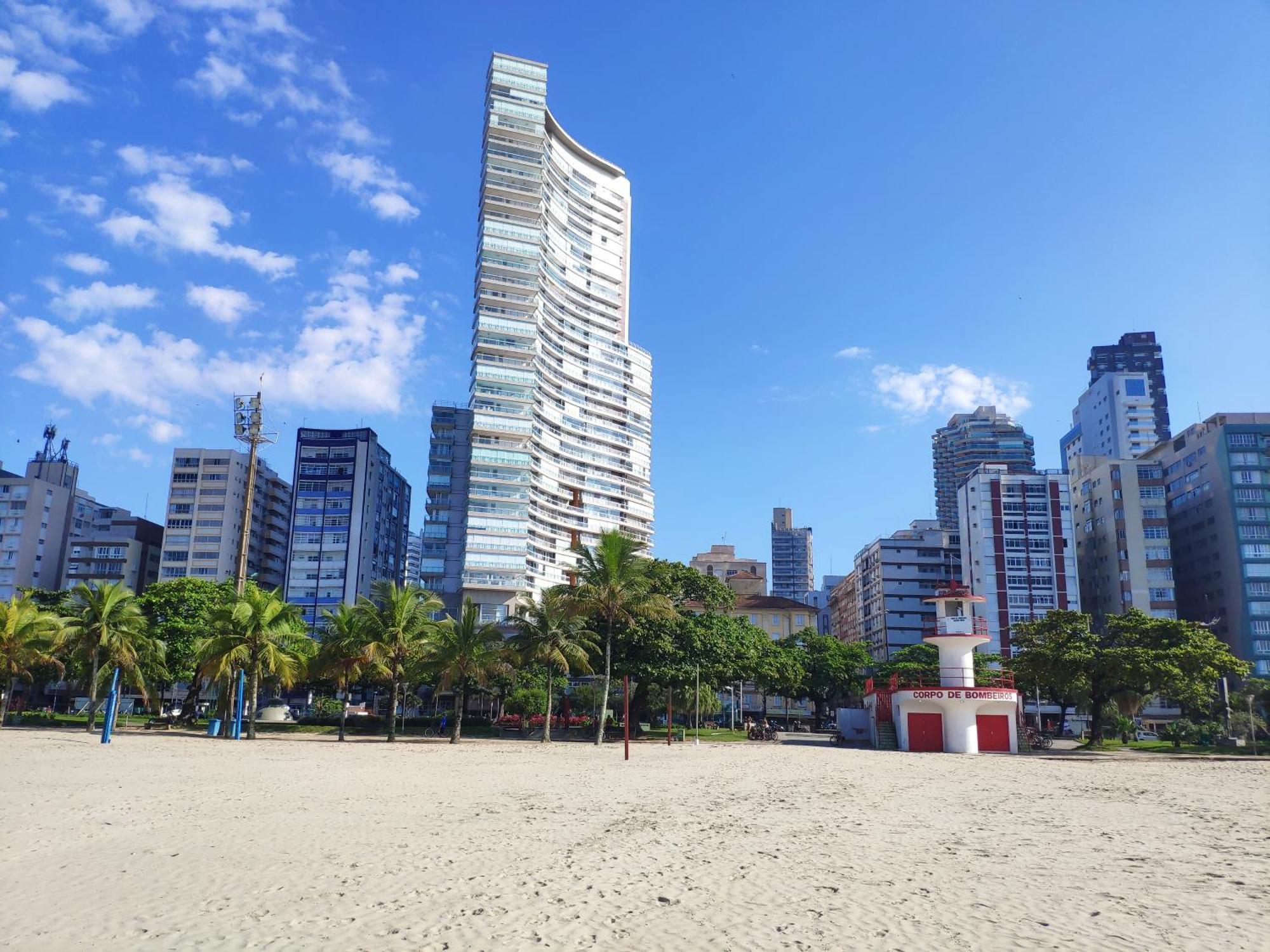 Apartamento Book Santos Unlimited 817 Elegancia Vista Mar Exterior foto
