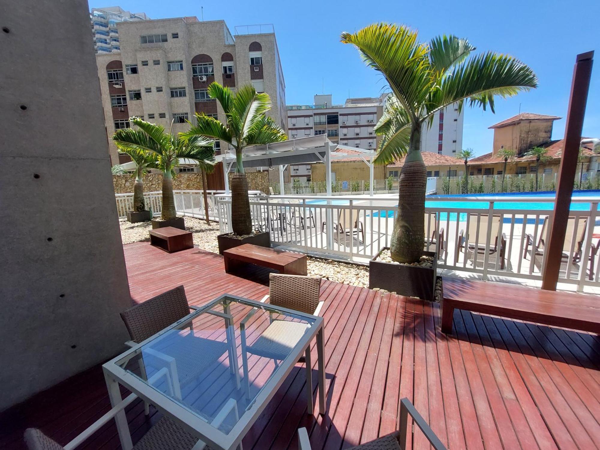 Apartamento Book Santos Unlimited 817 Elegancia Vista Mar Exterior foto